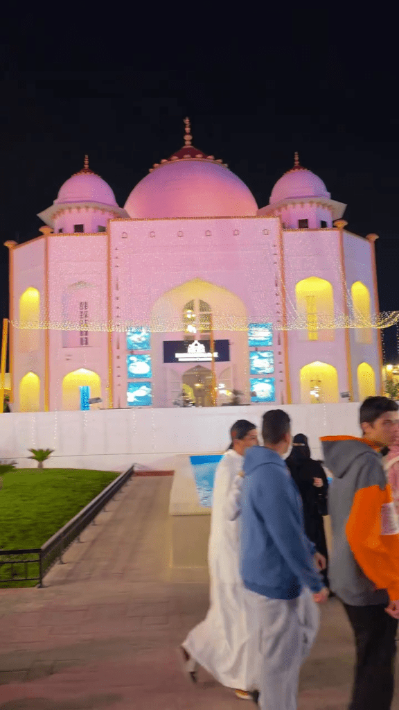 Mini Taj Mahal attraction inside Riyadh amusement park