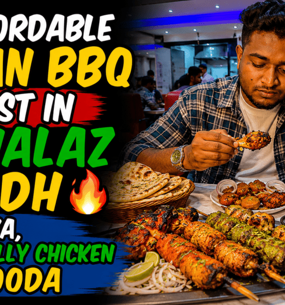 Affordable Indian BBQ feast in Al Malaz Riyadh featuring Shawaya, Green Chilli Chicken, Dynamite Chicken Fry, and Royal Falooda.