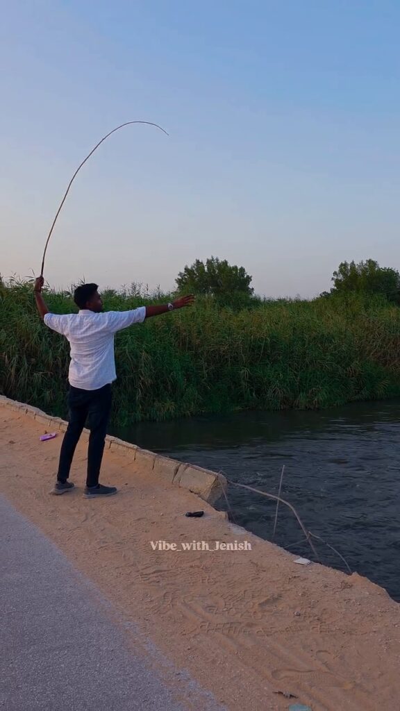 Peaceful fishing area in Riyadh, Saudi Arabia
