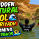 Hidden natural pool near Riyadh surrounded by rocky landscapes